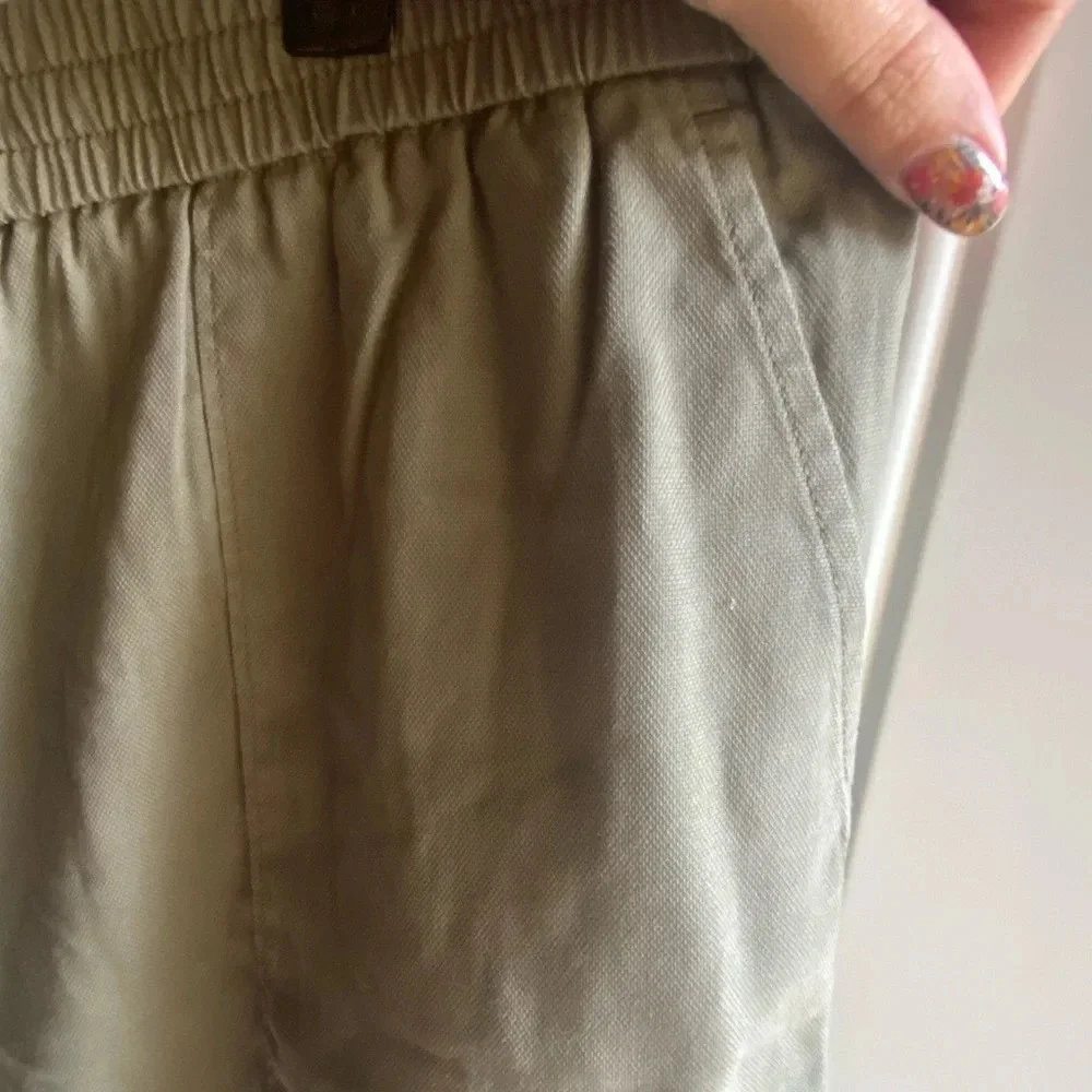 Talbots NWT Sage Green Flat Front Utility Pull On Shorts Athleisure Boho Sz 2X